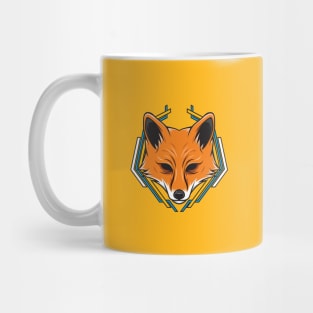 Fox Head Geometric Mug